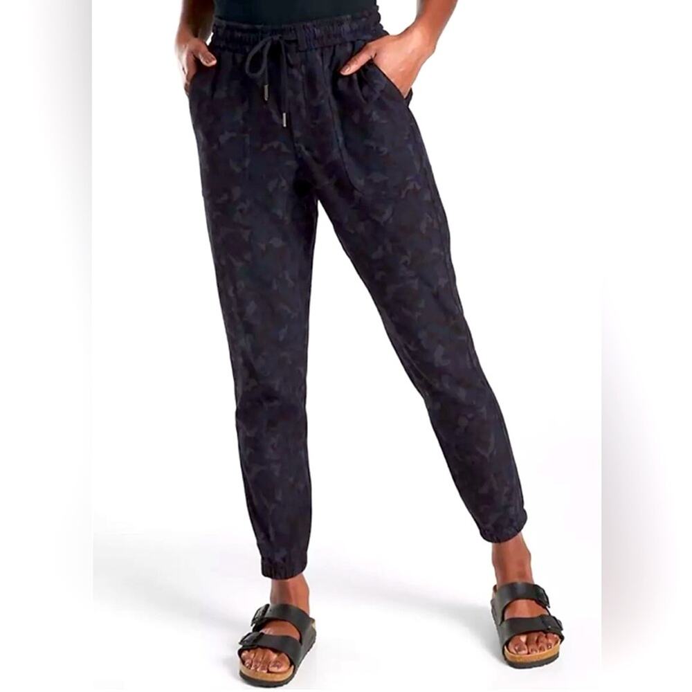 Athleta Farallon Jogger Pants Comfortable Athleisure Stratum‎ Camo Blue 8P
